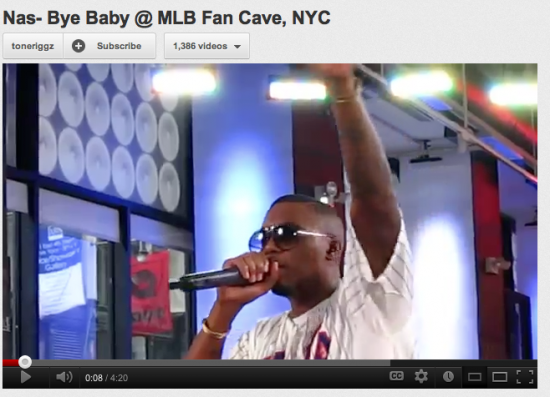 Nas “Bye Baby” Live @ MLB Fan Cave NYC [VIDEO]