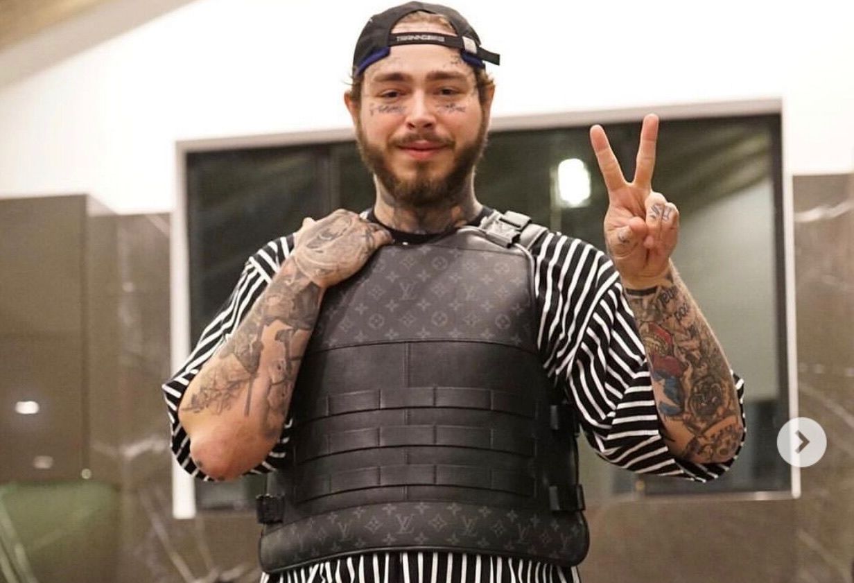 Post Malone Wears DR14 Leather Chest Rig in New â€œSaint-Tropezâ€ Visual